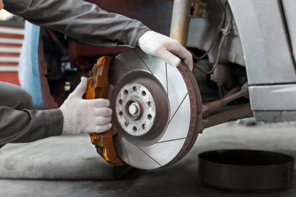 car brake pads inspection